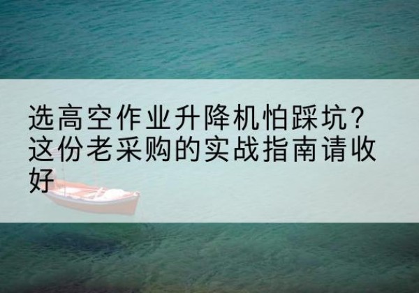 南充高空作业升降机厂家推荐-选高空作业升降机怕踩坑？这份老采购的实战指南请收好